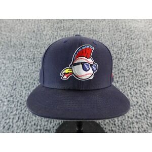Baseballism Navy Blue Snapback Hat with Baseball Character Patch